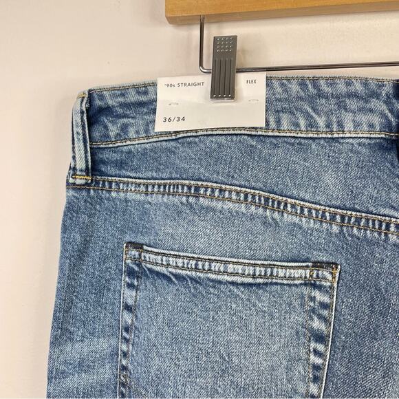 American Eagle 90s Straight Leg Flex Stretch Denim Blue Jeans Mens 36 New nwt - Picture 7 of 14